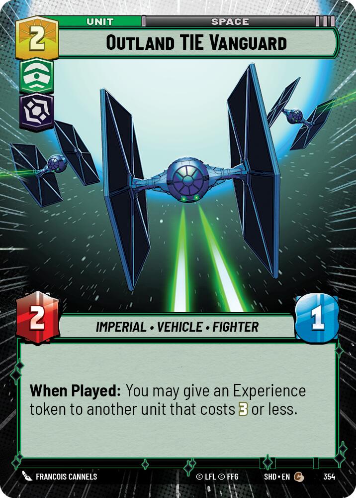 Outland TIE Vanguard (Hyperspace) (354) [Shadows of the Galaxy] | Grognard Games
