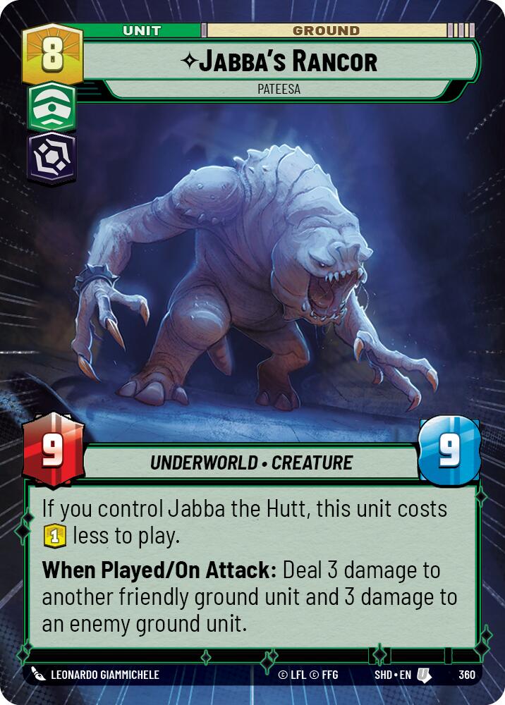 Jabba's Rancor - Pateesa (Hyperspace) (360) [Shadows of the Galaxy] | Grognard Games
