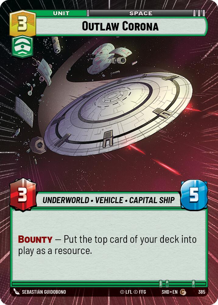 Outlaw Corona (Hyperspace) (385) [Shadows of the Galaxy] | Grognard Games