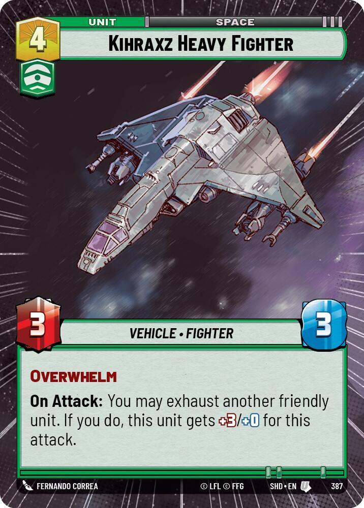 Kihraxz Heavy Fighter (Hyperspace) (387) [Shadows of the Galaxy] | Grognard Games