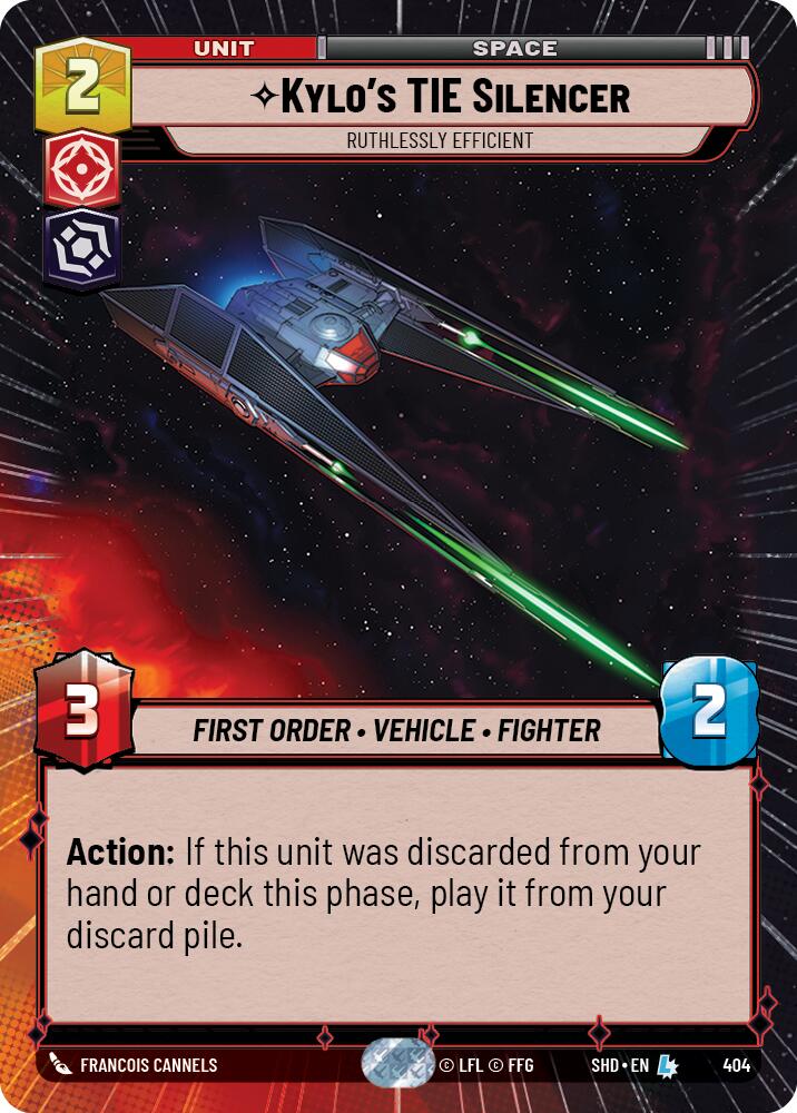 Kylo's TIE Silencer - Ruthlessly Efficient (Hyperspace) (404) [Shadows of the Galaxy] | Grognard Games