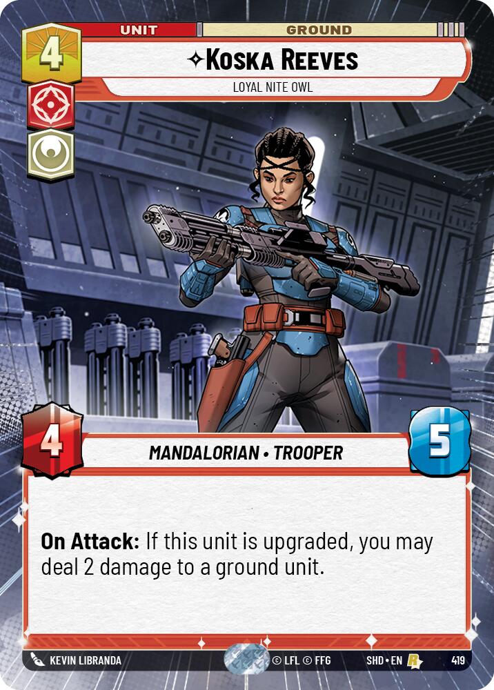 Koska Reeves - Loyal Nite Owl (Hyperspace) (419) [Shadows of the Galaxy] | Grognard Games