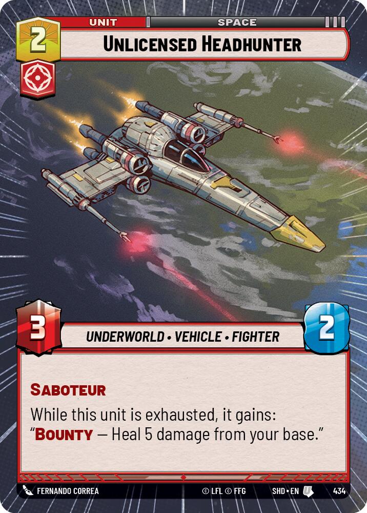 Unlicensed Headhunter (Hyperspace) (434) [Shadows of the Galaxy] | Grognard Games