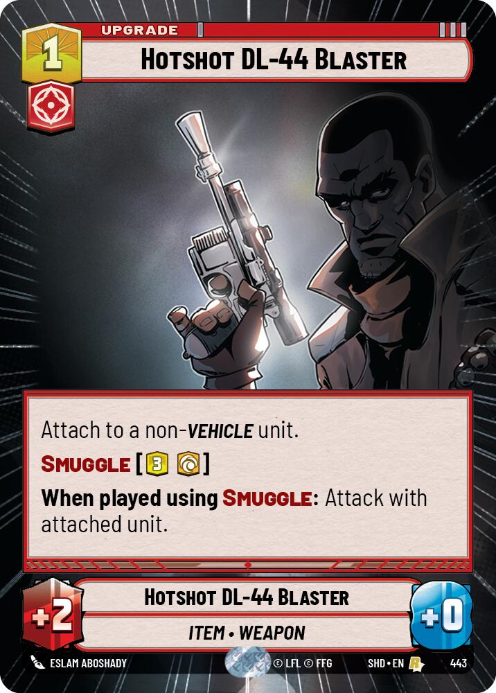 Hotshot DL-44 Blaster (Hyperspace) (443) [Shadows of the Galaxy] | Grognard Games