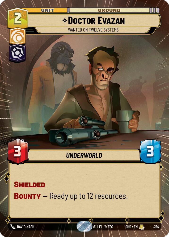 Doctor Evazan - Wanted on Twelve Systems (Hyperspace) (454) [Shadows of the Galaxy] | Grognard Games