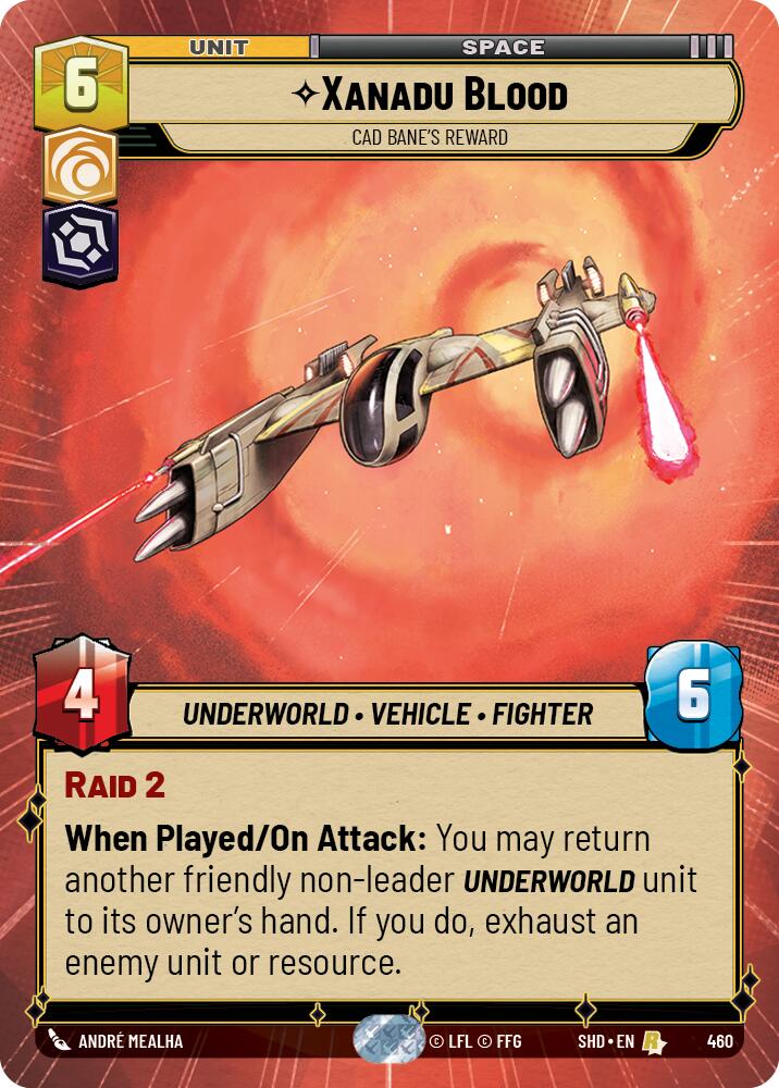 Xanadu Blood - Cad Bane's Reward (Hyperspace) (460) [Shadows of the Galaxy] | Grognard Games