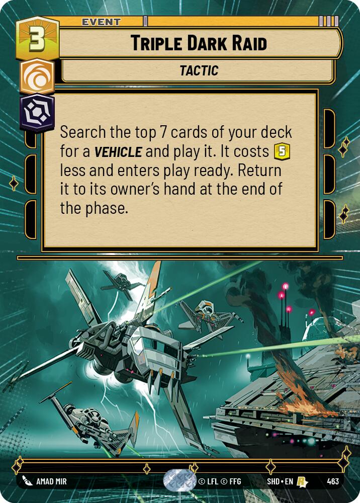 Triple Dark Raid (Hyperspace) (463) [Shadows of the Galaxy] | Grognard Games