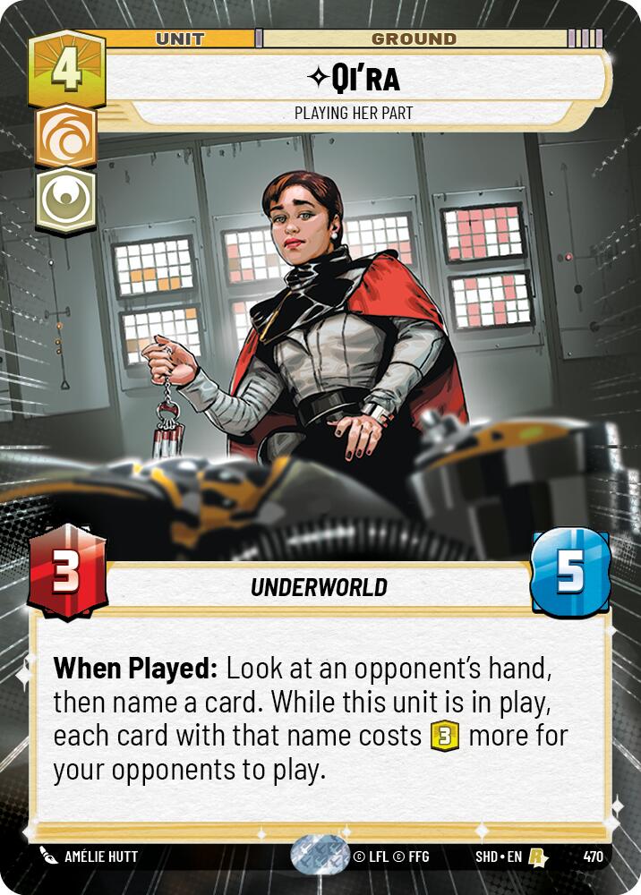 Qi'ra - Playing Her Part (Hyperspace) (470) [Shadows of the Galaxy] | Grognard Games