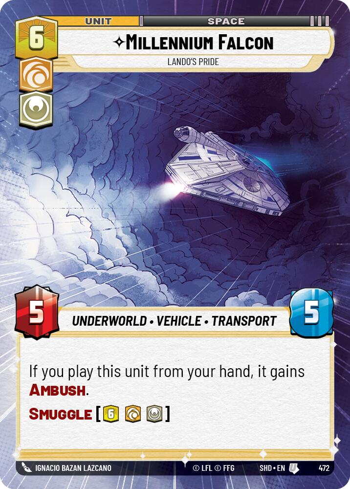 Millennium Falcon - Lando's Pride (Hyperspace) (472) [Shadows of the Galaxy] | Grognard Games