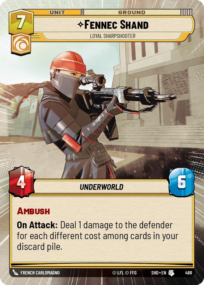 Fennec Shand - Loyal Sharpshooter (Hyperspace) (488) [Shadows of the Galaxy] | Grognard Games