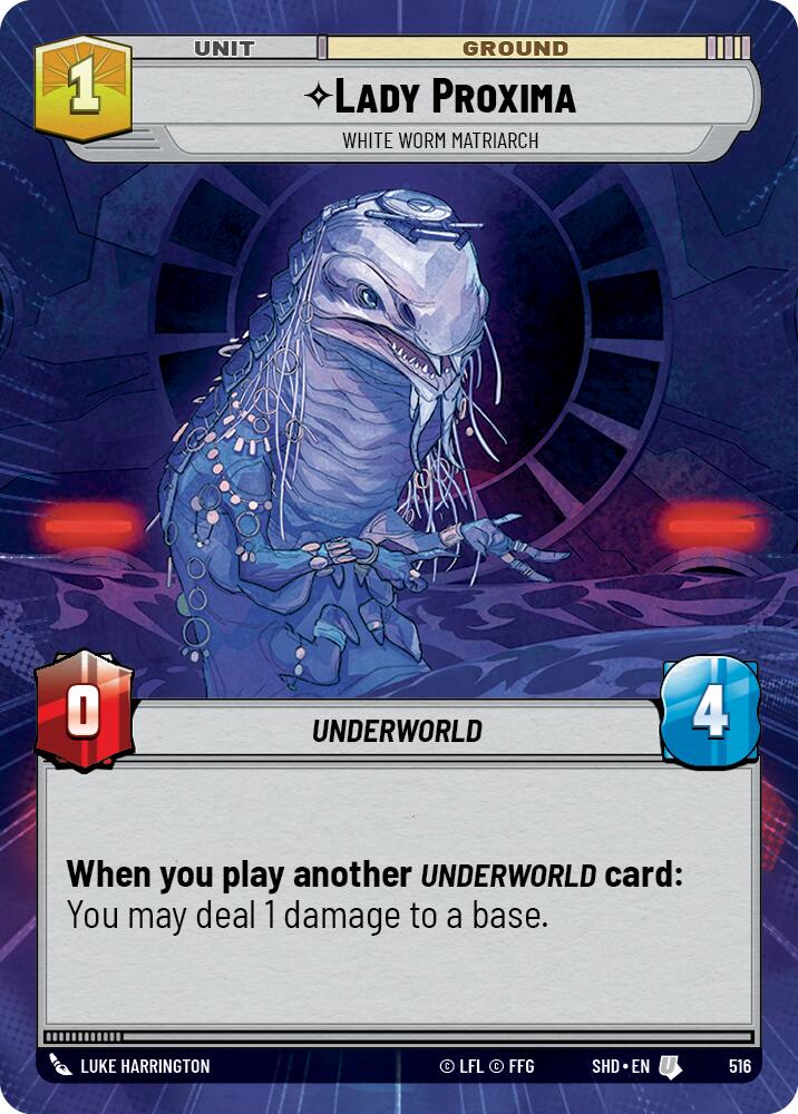 Lady Proxima - White Worm Matriarch (Hyperspace) (516) [Shadows of the Galaxy] | Grognard Games