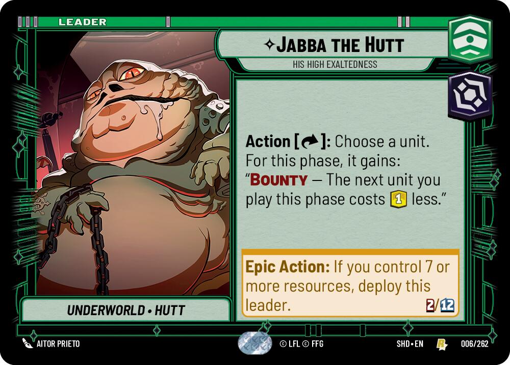Jabba the Hutt - His High Exaltedness (006/262) [Shadows of the Galaxy] | Grognard Games