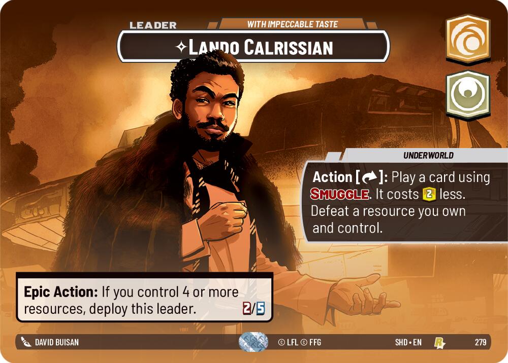 Lando Calrissian - With Impeccable Taste (Showcase) (279) [Shadows of the Galaxy] | Grognard Games