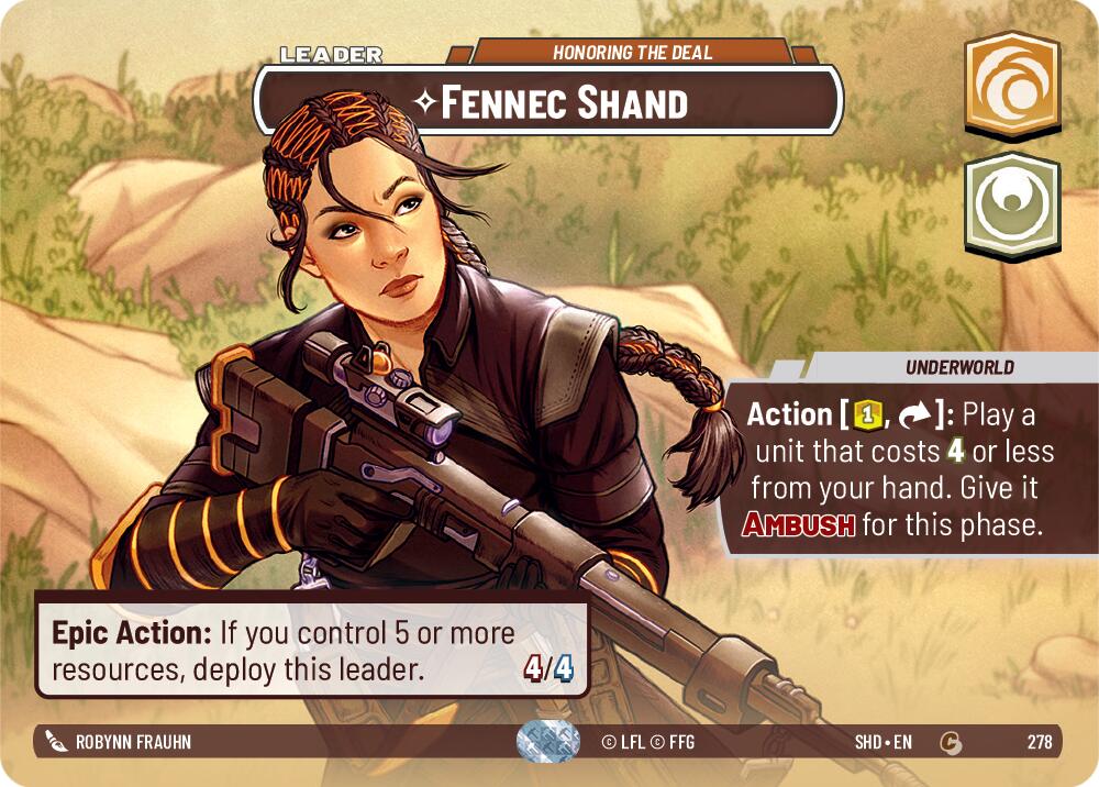 Fennec Shand - Honoring the Deal (Showcase) (278) [Shadows of the Galaxy] | Grognard Games