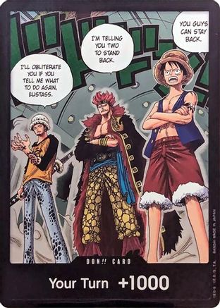 DON!! Card (Trafalgar Law, Eustass Kid and Monkey.D.Luffy) (Double Pack Set Vol. 4) - 500 Years in the Future Foil | Grognard Games