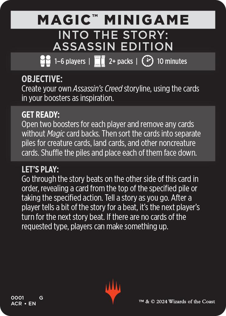 Into The Story: Assassin Edition (Magic Minigame) [Assassin's Creed Minigame] | Grognard Games