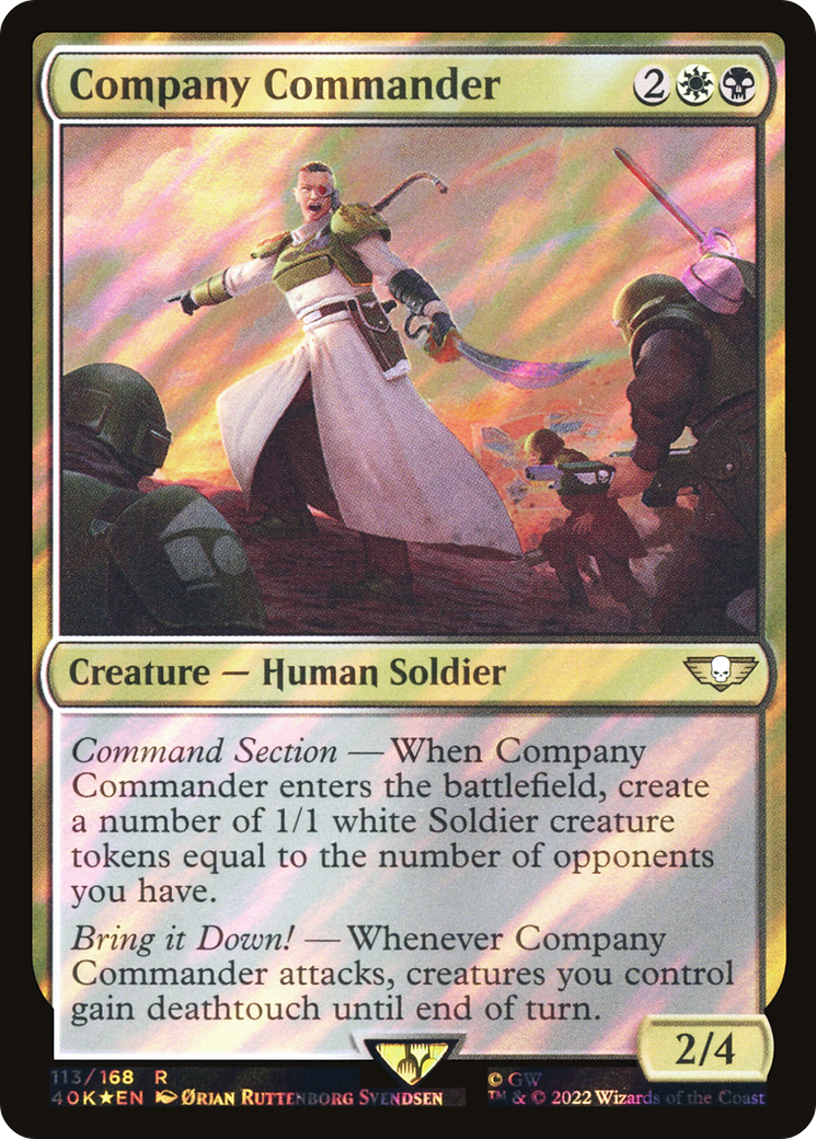 Company Commander (Surge Foil) [Universes Beyond: Warhammer 40,000] | Grognard Games
