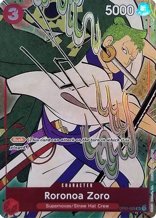 Roronoa Zoro (English Version 1st Anniversary Set) (OP01-025) - One Piece Promotion Cards Foil | Grognard Games