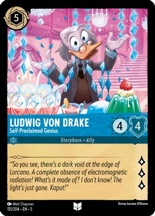 Ludwig Von Drake - Self-Proclaimed Genius (151/204) [Shimmering Skies] | Grognard Games