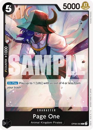 Page One (OP08-092) - Two Legends Foil | Grognard Games