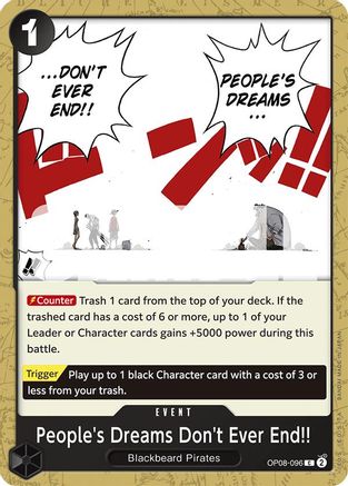 People's Dreams Don't Ever End!! (OP08-096) - Two Legends | Grognard Games