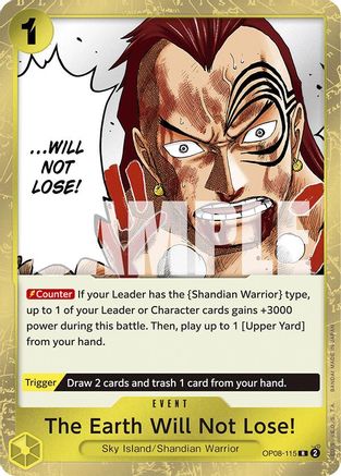 The Earth Will Not Lose! (OP08-115) - Two Legends Foil | Grognard Games