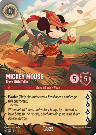 Mickey Mouse - Brave Little Tailor (Extended Art) (1) [D23 Promos] | Grognard Games