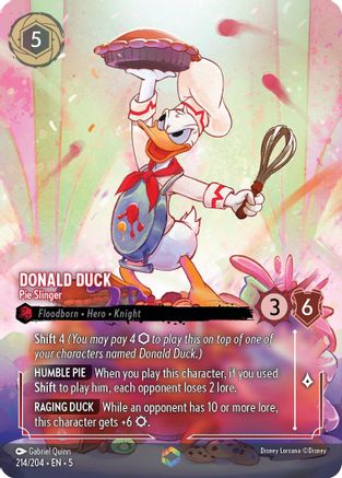 Donald Duck - Pie Slinger (Enchanted) (214/204) [Shimmering Skies] | Grognard Games