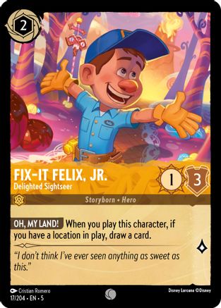 Fix-It Felix, Jr. - Delighted Sightseer (17/204) [Shimmering Skies] | Grognard Games