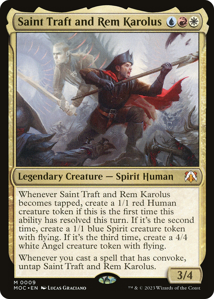 Saint Traft and Rem Karolus (MOC-009) - March of the Machine Commander Foil | Grognard Games