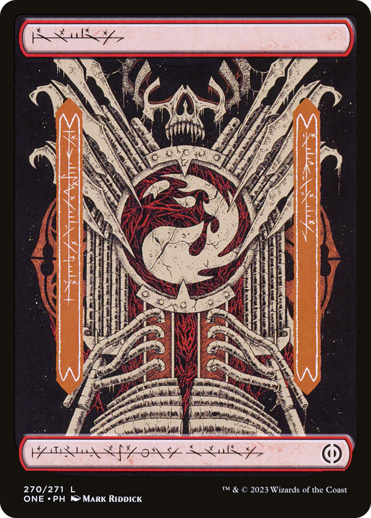 Mountain (270) (Phyrexian) [Phyrexia: All Will Be One] | Grognard Games
