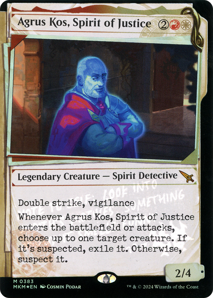Agrus Kos, Spirit of Justice (Showcase) (Invisible Ink) [Murders at Karlov Manor] | Grognard Games