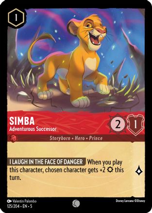 Simba - Adventurous Successor (125/204) [Shimmering Skies] | Grognard Games