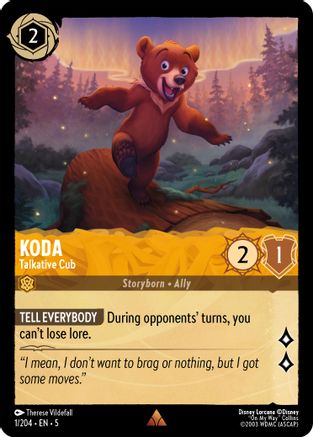 Koda - Talkative Cub (1/204) [Shimmering Skies] | Grognard Games