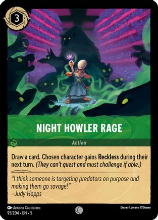 Night Howler Rage (95/204) [Shimmering Skies] | Grognard Games