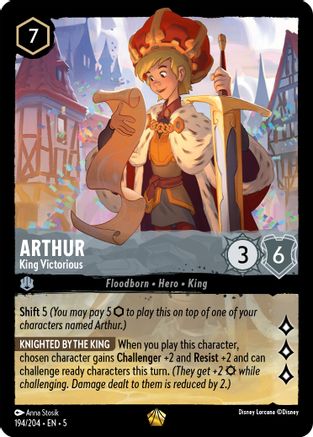 Arthur - King Victorious (194/204) [Shimmering Skies] | Grognard Games