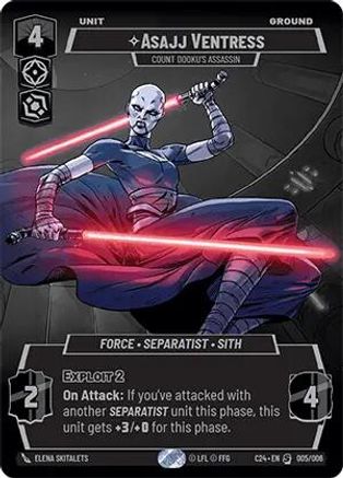 Asajj Ventress - Count Dooku's Assassin (005/006) (2024 Convention Exclusive) (005/006) [Miscellaneous] | Grognard Games