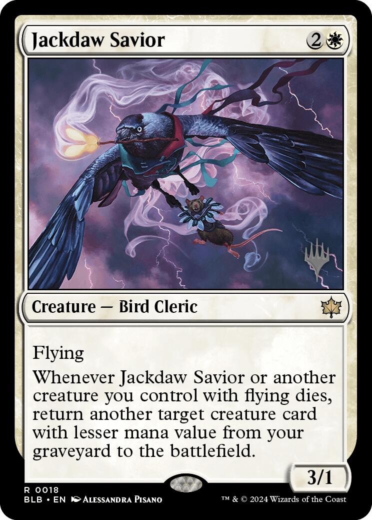 Jackdaw Savior (Promo Pack) [Bloomburrow Promos] | Grognard Games