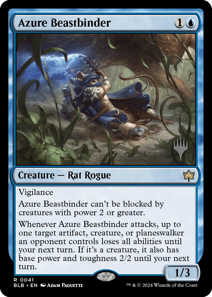 Azure Beastbinder (Promo Pack) [Bloomburrow Promos] | Grognard Games