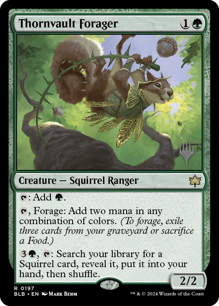 Thornvault Forager (Promo Pack) [Bloomburrow Promos] | Grognard Games