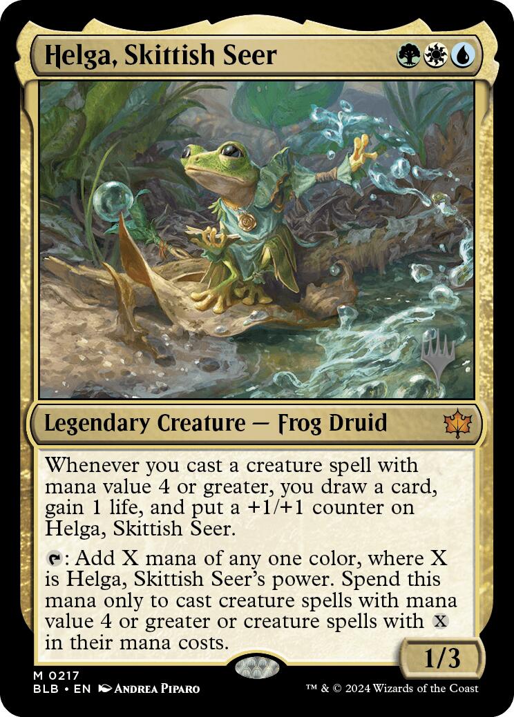 Helga, Skittish Seer (Promo Pack) [Bloomburrow Promos] | Grognard Games