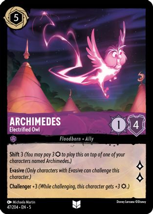 Archimedes - Electrified Owl (47/204) [Shimmering Skies] | Grognard Games