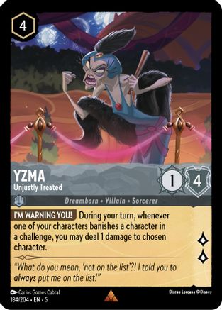 Yzma - Unjustly Treated (184/204) [Shimmering Skies] | Grognard Games