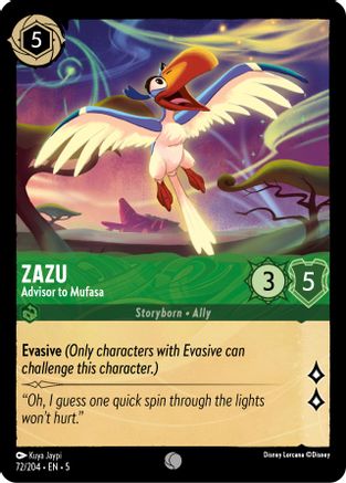 Zazu - Advisor to Mufasa (72/204) [Shimmering Skies] | Grognard Games