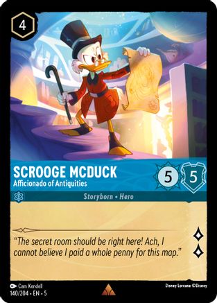 Scrooge McDuck - Afficionado of Antiquities (140/204) [Shimmering Skies] | Grognard Games