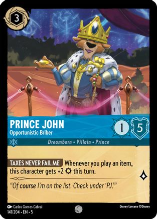 Prince John - Opportunistic Briber (141/204) [Shimmering Skies] | Grognard Games