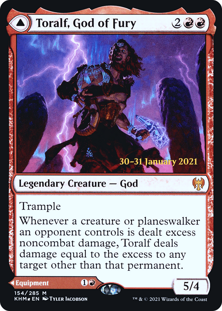 Toralf, God of Fury // Toralf's Hammer [Kaldheim Prerelease Promos] | Grognard Games