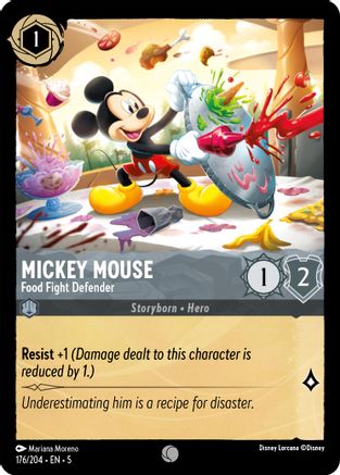 Mickey Mouse - Food Fight Defender (176/204) [Shimmering Skies] | Grognard Games