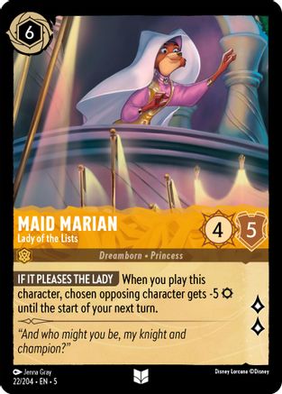 Maid Marian - Lady of the Lists (22/204) [Shimmering Skies] | Grognard Games