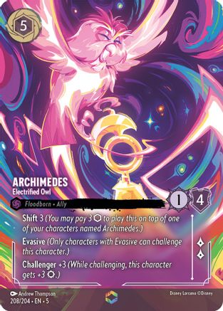 Archimedes - Electrified Owl (Enchanted) (208/204) [Shimmering Skies] | Grognard Games